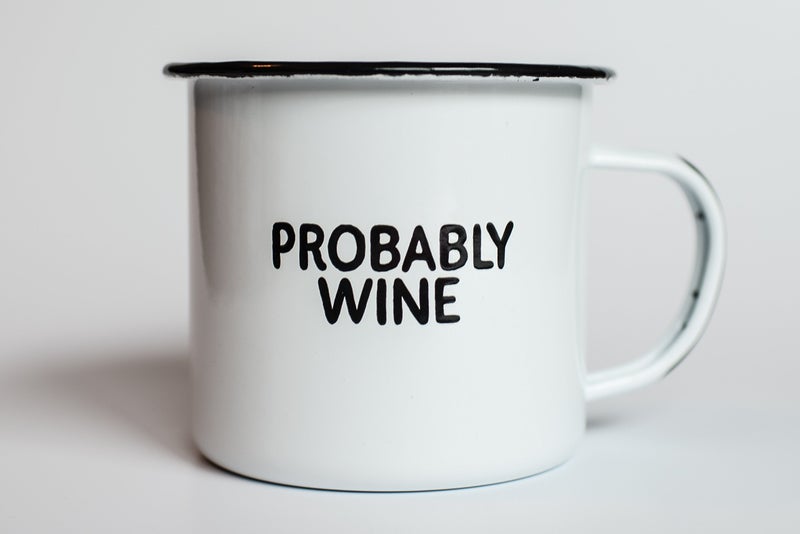 Swag Brewery PROBABLY WINE | Enamel Camp Coffee Mug | Funny Gift for Wine Lovers, Moms, Dads, Women, and Men | Good for Office, Home, Bar - Anywhere You Would Open a Bottle! - Image 3